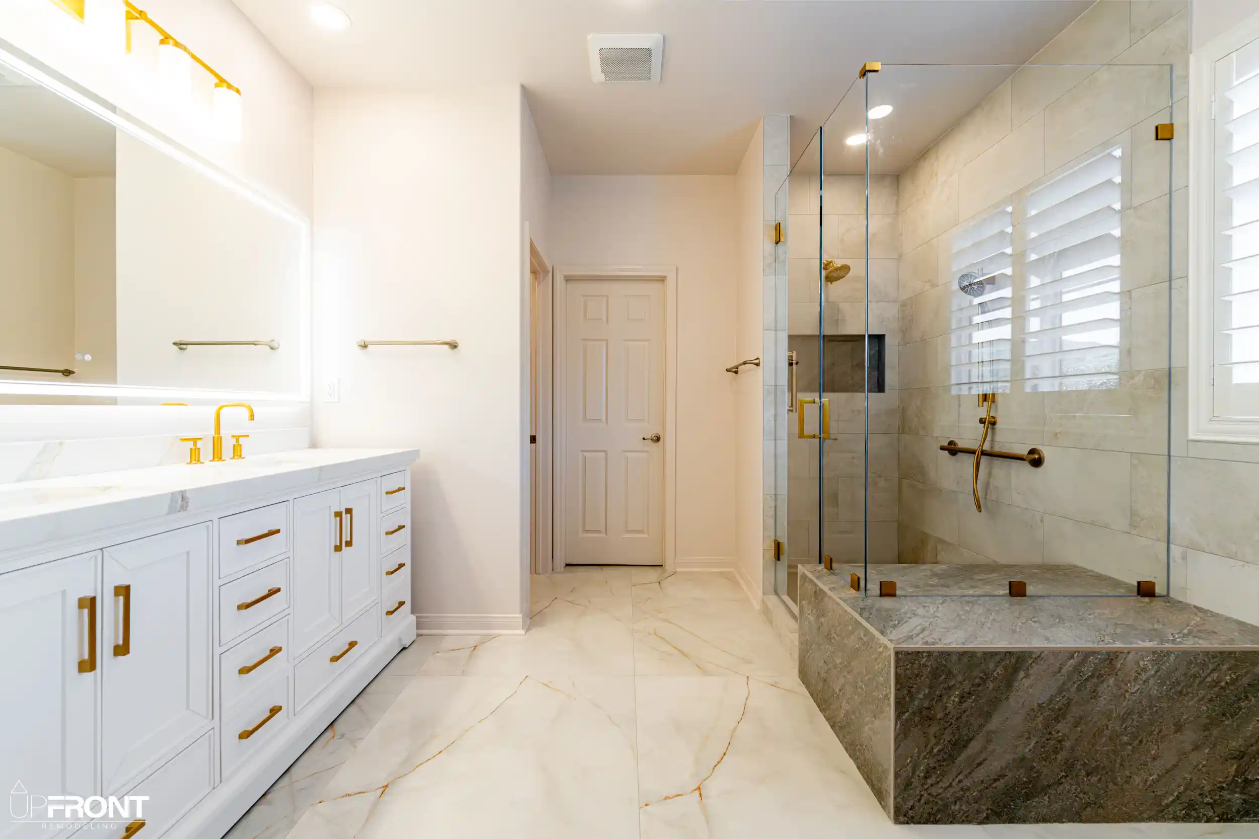 Simi Valley master bathroom remodel by Upfront Remodeling